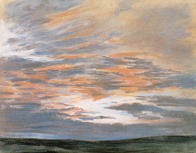 Study of the Sky at Sunset Eugene Delacroix